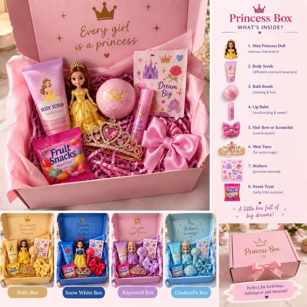Princess Box Gift Set Princess Themed Pamper Box